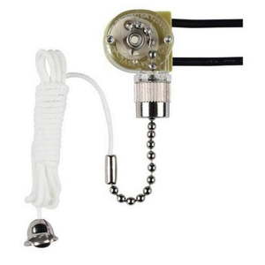 lot 3625370 image: Westinghouse 7702200 2 Wire Fan Light Switch with Chrome Pull Chain