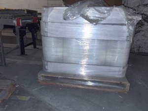 lot 3625455 image: TufFlex Plastic wrap rolls. 16 total rolls, 6k feet per roll, 3 roll core