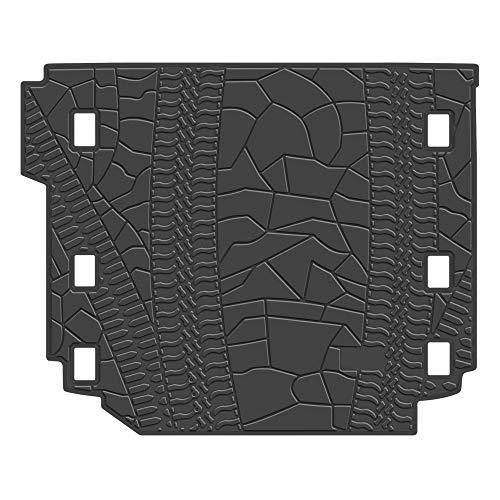 lot 42673 image: San Auto Cargo Liners Custom Fit for Jeep Wrangler JL 4x4 Door Sahara Rubicon 2018 2019 2020 2021 2022 2023 2024 Trunk Mats Rubber All Weather with Subwoofer Heavy Duty Odorless - Not Fit 4XE Retail $40