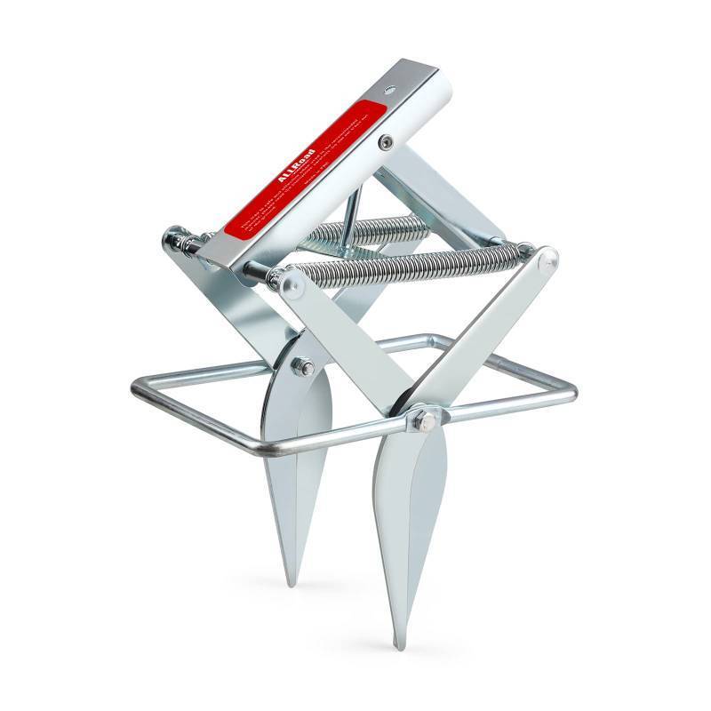 lot 41854 image: ALLRoad Mole Trap, Galvanized Steel Eliminator Scissor Trap Quick Capture Mole Killer, Mole Trap That Kill Best, Reusable Easy Setup Mole Trap for Lawns Retail $24
