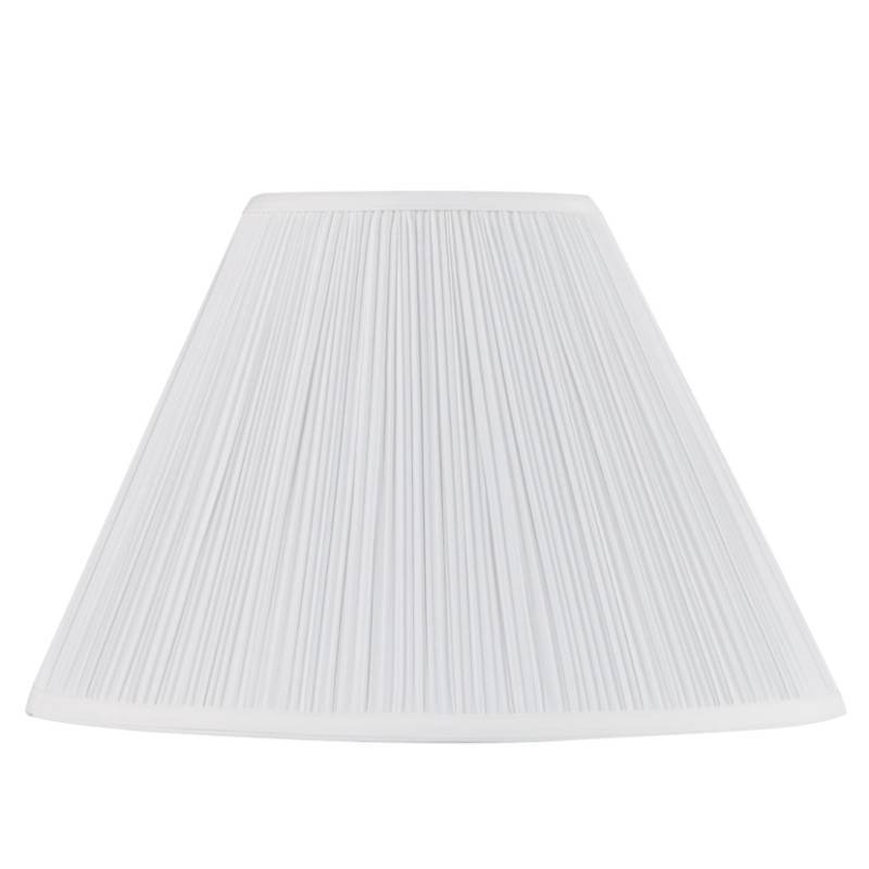 lot 41897 image: Aspen Creative 33134, Mushroom Pleated Traditional Spider Lamp Shade, White, 7 Top x 17 Bottom x 11-12 Slant Retail $65