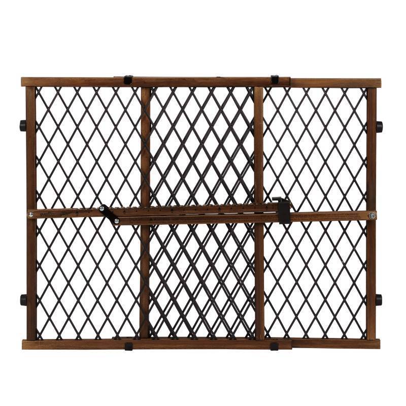 lot 41957 image: Evenflo Position & Lock Baby Gate, Pressure-Mounted, Farmhouse Collection