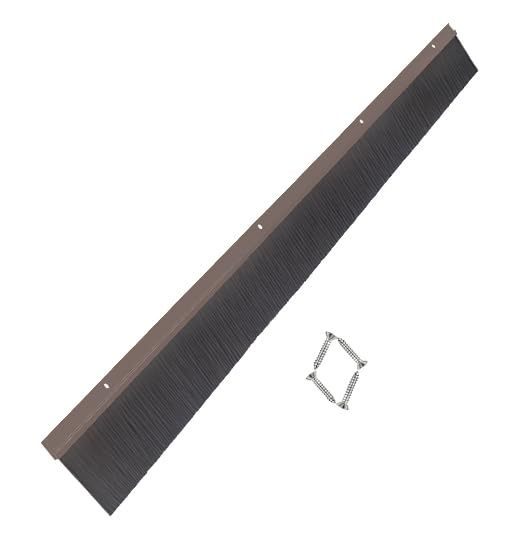 lot 42067 image: Retsun 4 Sets x 39.37 Inches Brown Net Hair Width 2.5 Inches Door Brush Sweeps Seal Garage Roll Up Door Brush Barn Door Seal Brush Sweep (4 Sets, Brown 2.5 Inches)Retail $44