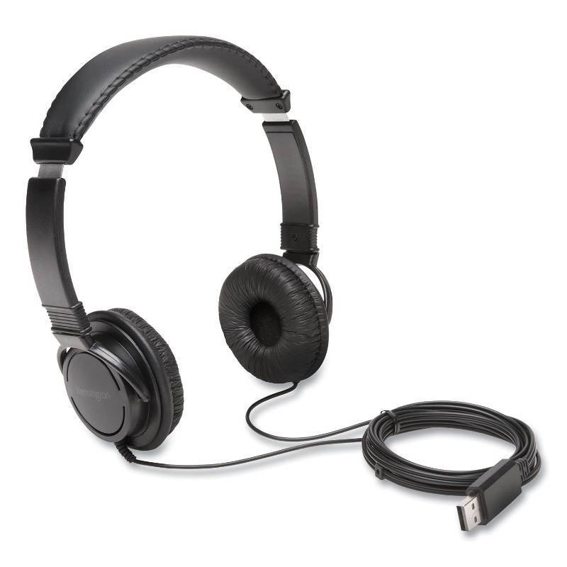lot 41734 image: Kensington USB-A Hi-Fi Headphones (K97600WW), Black