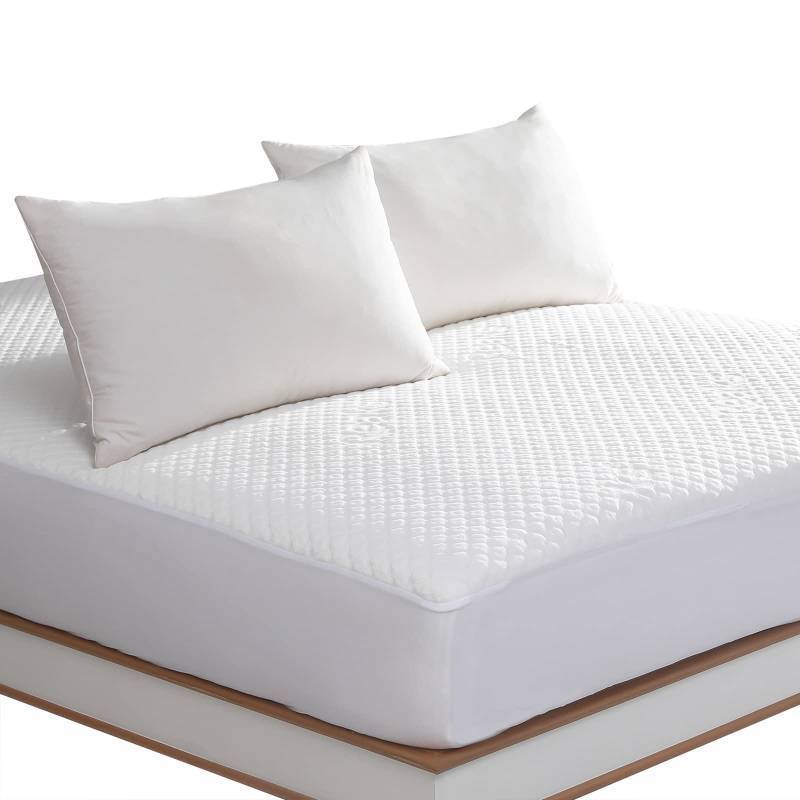 lot 41803 image: Twin Size Bed Waterproof Rayon from Bamboo Mattress Protector Fitted Mattress Pad Cover with Deep Pocket Up to 15 Retail $36