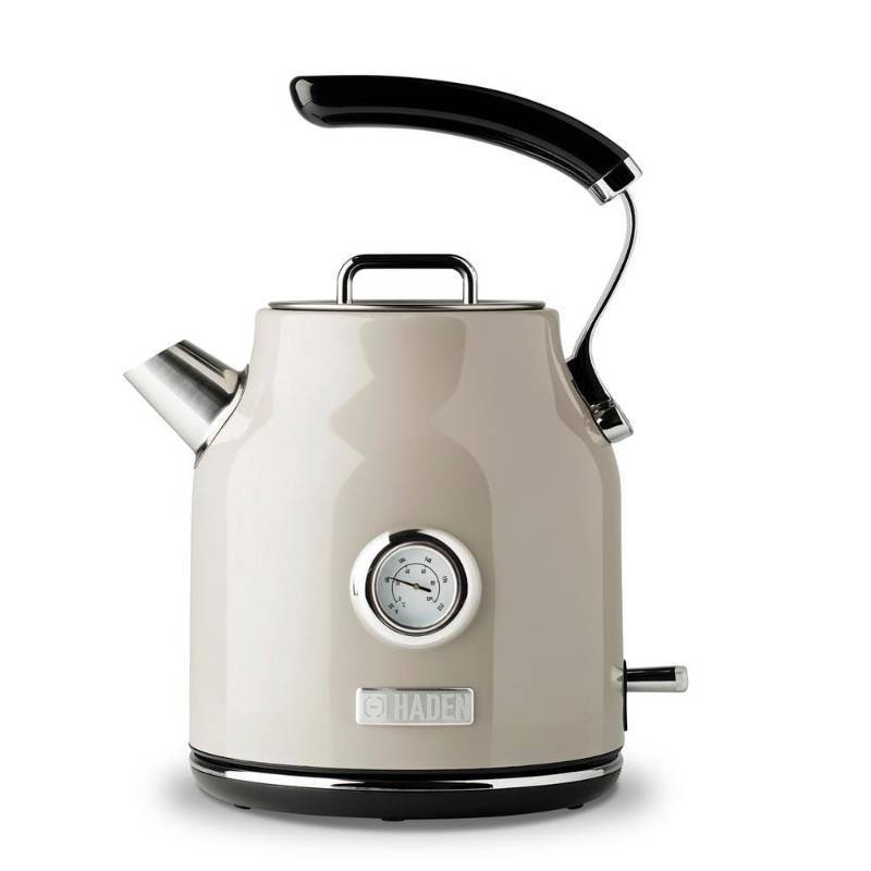 lot 41710 image: Haden - Dorset 1.7L Electric Kettle Stainless Steel with Auto Shut -Off - Putty Retail $110