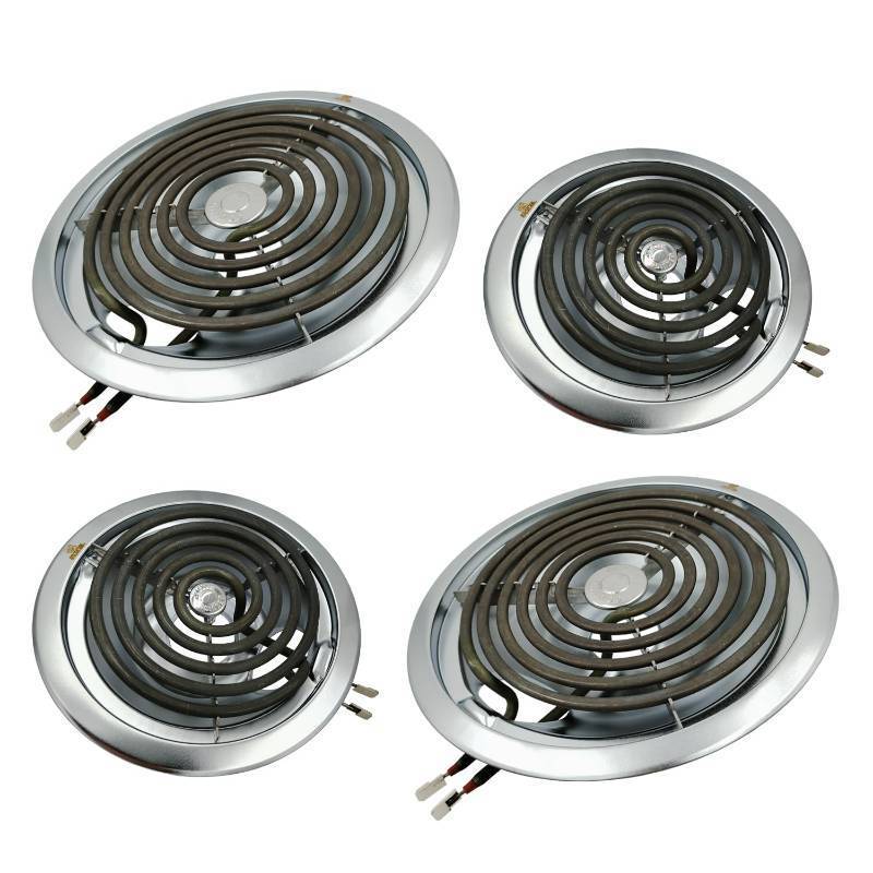 lot 41582 image: WB30M1 WB30M2 GE Electric Stove Burners Replacement Element with Stove Burner Covers Retail $55