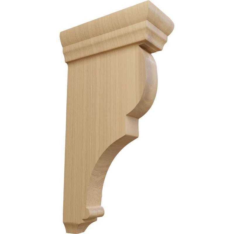 lot 41620 image: Ekena Millwork CORW03X06X12RJCH-CASE-1 Large Rojas Wood Corbel, 3W x 6 12D x 12H, Cherry Retail $74