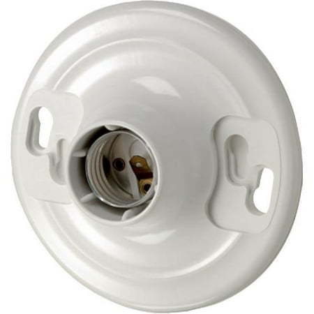 lot 41428 image: Leviton Plastic Incandescent Medium Base Keyless Socket 1 pk