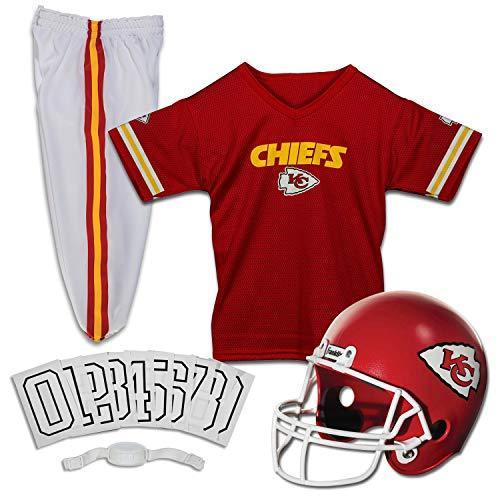 lot 41146 image: Franklin Sports Kansas City Chiefs Kids Football Uniform Set, Small Retail $65