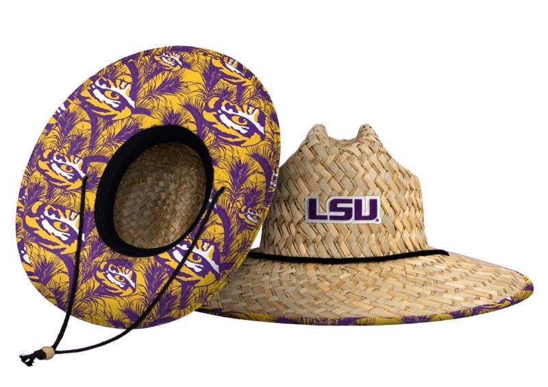 lot 40927 image: FOCO unisex adult Ncaa College Team Logo Floral Sun Straw Hat, Team Logo, One Size US Retail $40