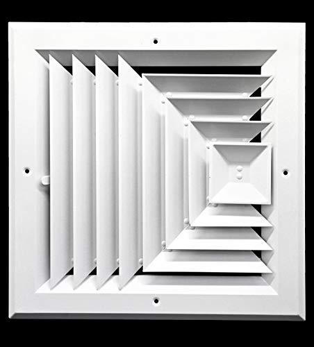 lot 27790 image: HVAC Premium 12 x 12 - 3-Way Extruded Aluminum Ceiling Diffuser Square Retail $68