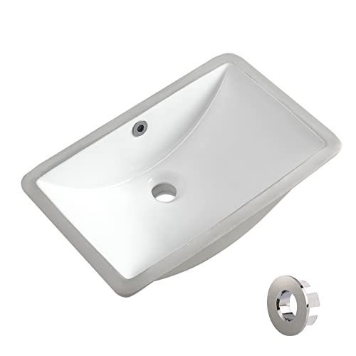 lot 27796 image: KARAMAG Rectangle Undermount Drop In Vitreous Ceramic Lavatory Vanity (18.7X11.9) (Pure White) Retail $73