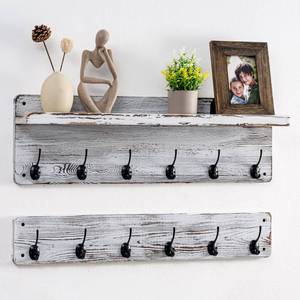 lot 42700 image: Axeman 29.5 Wide Coat Rack Wall Mount with Shelf, Hallway Shelf with 12 Coat Hooks, Coat Hangers for Wall, Peg Rack, Mail and Key Holder, Entryway Decor, Housewarming Gift, White Wash Retail $40
