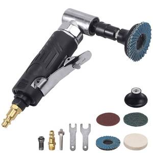 lot 42704 image: EYPINS Air Grinder,Compressed Air Angle Die Grinder 90 Degree Mini Sander Grinder Polisher Tool Set for Contour Grinding, Polishing, Milling Retail $36