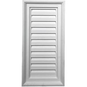 lot 42708 image: Ekena Millwork 12W x 20H Rectangle Urethane Gable Vent Louver, Non-Functional Retail $66