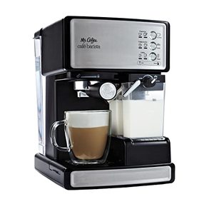 lot 42716 image: Mr. Coffee Espresso and Cappuccino Machine, Stainless Steel, Programmable Coffee Maker with Automatic Milk Frother, 15-Bar Pump, Ideal for Home Baristas Retail $250