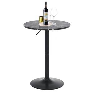 lot 42727 image: Rongbuk 23.62 Round Bar Table, Adjustable Table,MDF Top with Black Metal Pole Support and Base, Bistro Pub Table,Suitable for Home, Kitchen Island, Bar Counter, Black Retail $90