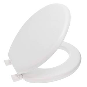 lot 42684 image: Ginsey Cushioned Desert White Soft Toilet Seat for Stylish Bathroom D�cor, Off-white, Elongated 19.7 x 15 x 3 inches Retail $25
