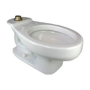 lot 42686 image: American Standard Baby Devoro FloWise 1.281.6 GPF Universal Flushometer Toilet in White Retail $169