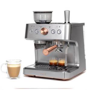 lot 42697 image: Caf� Bellissimo Semi Automatic Espresso Machine  Milk Frother  WiFi Connected, Smart Kitchen Essentials  Built-In Bean Grinder, 15-Bar Pump & 95-Ounce Water Reservoir  Steel Silver Retail $579