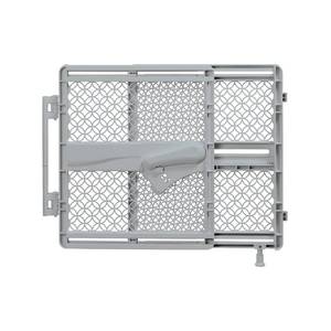 lot 42775 image: Summer Infant Indoor & Outdoor Multi Function Walk-Thru Baby Gate, Fits Openings 27.5-42 Wide, Gray Plastic, for Doorways and Stairways, 28 Tall Walk-Through Baby and Pet Gate Retail $40