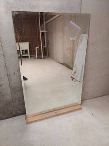 lot 4356 image: Beveled Edge Plate Glass Mirror - In Basement