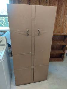 lot 4359 image: Metal Wardrobe Cabinet