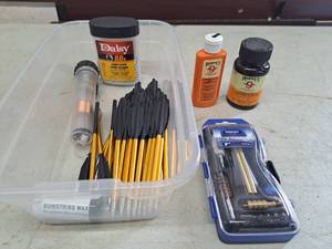 lot 4397 image: gun cleaning kit, arrows, bbs