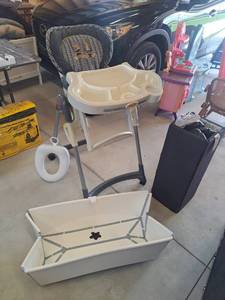 lot 4463 image: pack n play, baby tub, high chair, toddler toilet seat