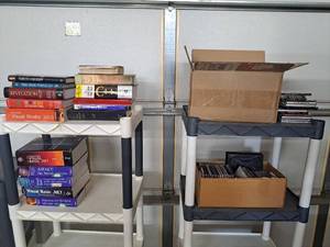 lot 4480 image: contents of shelves - books, cds