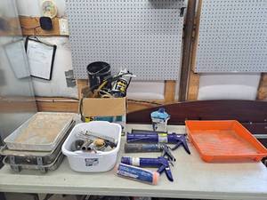 lot 4496 image: painting supplies and caulking guns
