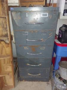 lot 4503 image: Metal File Cabinet - Good Parts Cabinet