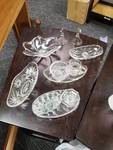 MISC CUT GLASS DISHES