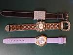 LADIES WATCHES LOTS OF BLING, VERY INTERESTING STYLES x 3