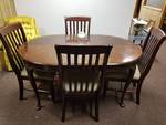 AWESOME VINTAGE SOLID WOOD TABLE & 4 CHAIRS