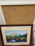 PEGBOARD & PICTURE IN A REALLY HEAVY FRAME
