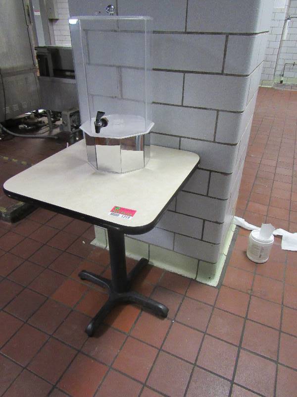 lot 1219 image: Table and Beverage Dispenser