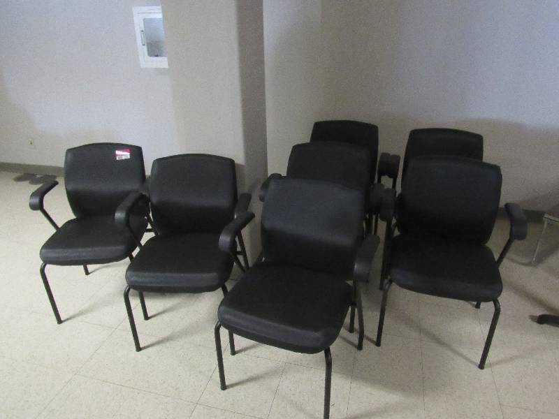 lot 1345 image: 7 Black Chairs