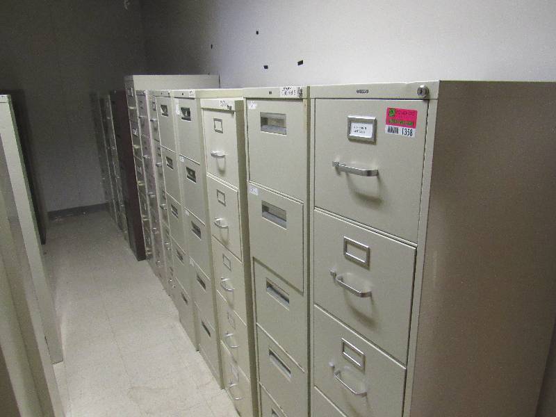 lot 1358 image: 13 Filing Cabinets