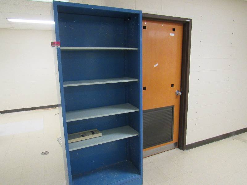 lot 1456 image: 2 Work Tables and 2 Cabinets With Shelves
