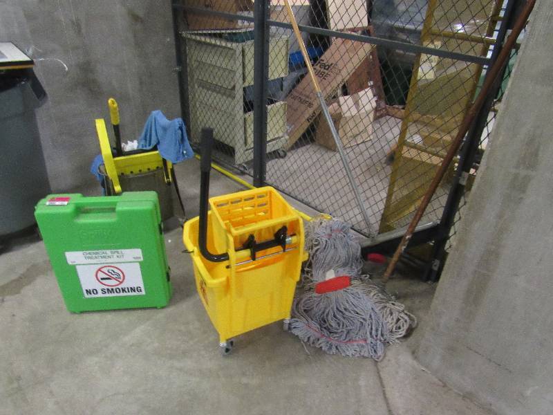 lot 1483 image: Misc. Lot of Cleaning Buckets and Mops