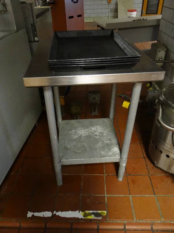 lot 1276 image: Stainless Steel Table (Located In Kitchen)