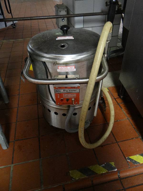 lot 1266 image: Fry-Saver Fryer Grease Pump Caddy Model F60 (Located In Kitchen)