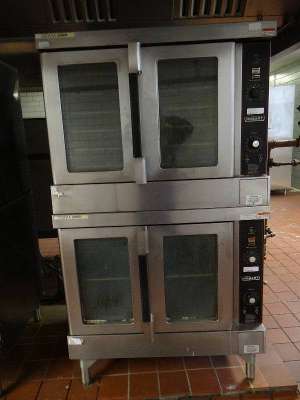 lot 1268 image: Hobart Double Stack Convection Oven Model HGC5-10 (Located In Kitchen)
