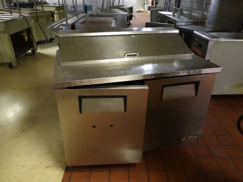 lot 1305 image: True 48Inch Refrigerated Prep Table Model TSSU-48-12