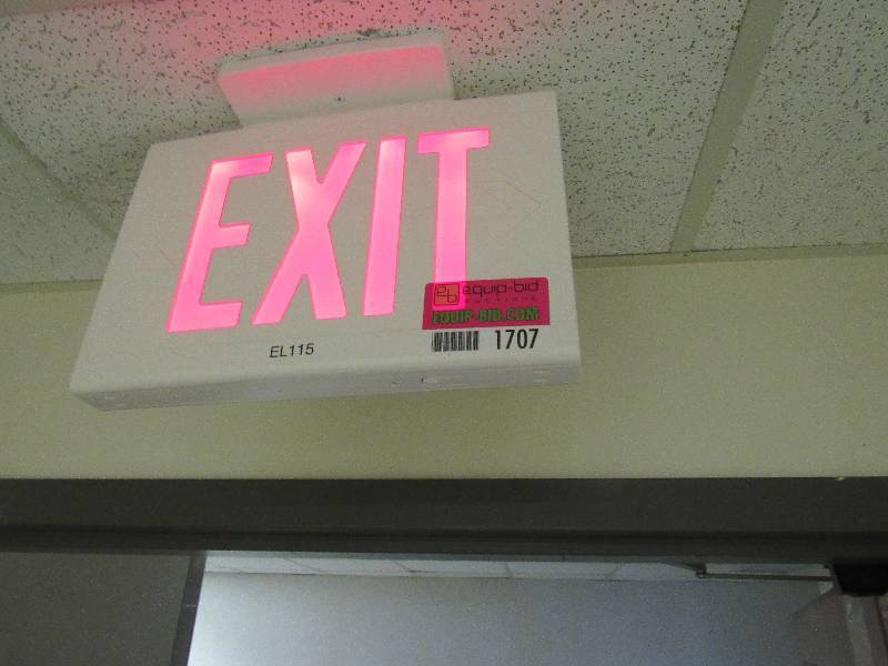 lot 1707 image: Lot Of Approx. (7) Lighted Exit Signs Orthopedic Podiatry Cast Room