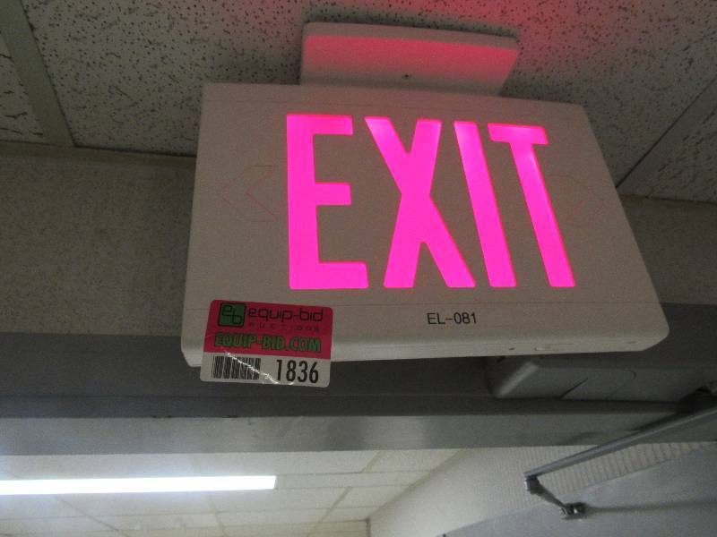 lot 1836 image: Lot Of Approx. (8) Lighted Exit Signs