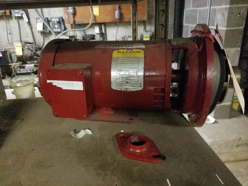 lot 1153 image: Baldor 1 HP pump and motor