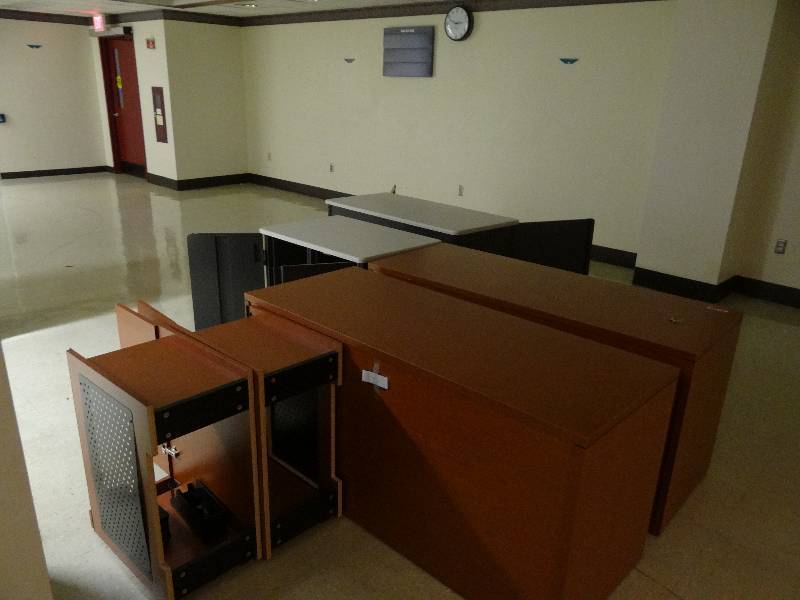lot 1651 image: Misc. Desks and Storage Carts